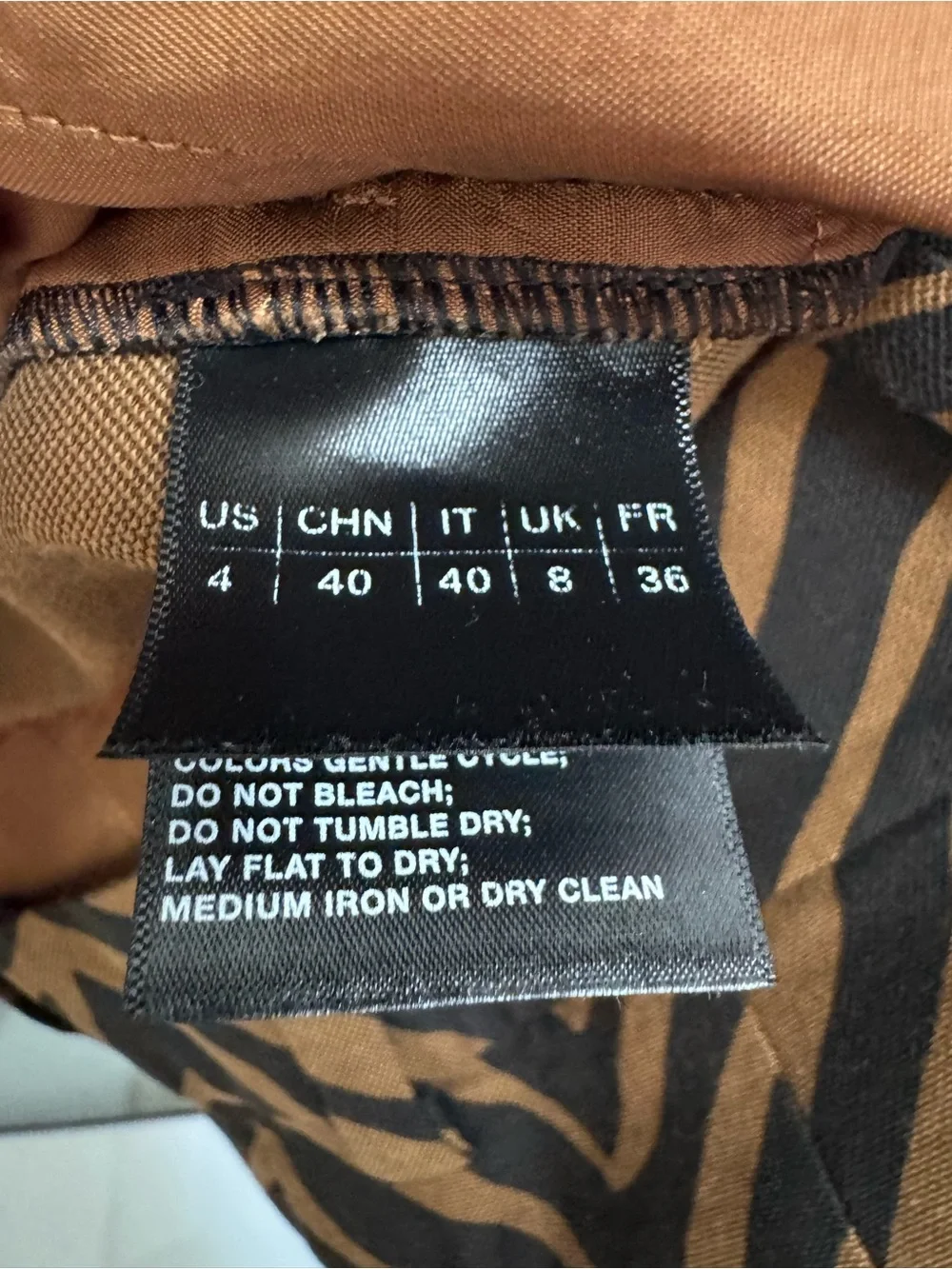 Lafayette 148 New York Black and Brown Zebra-Print Mini Skirt